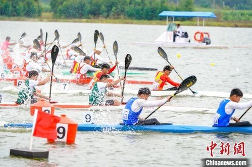 首屆學青會皮劃艇靜水比賽在廣西武宣開賽 選手演繹水上 速度與激情